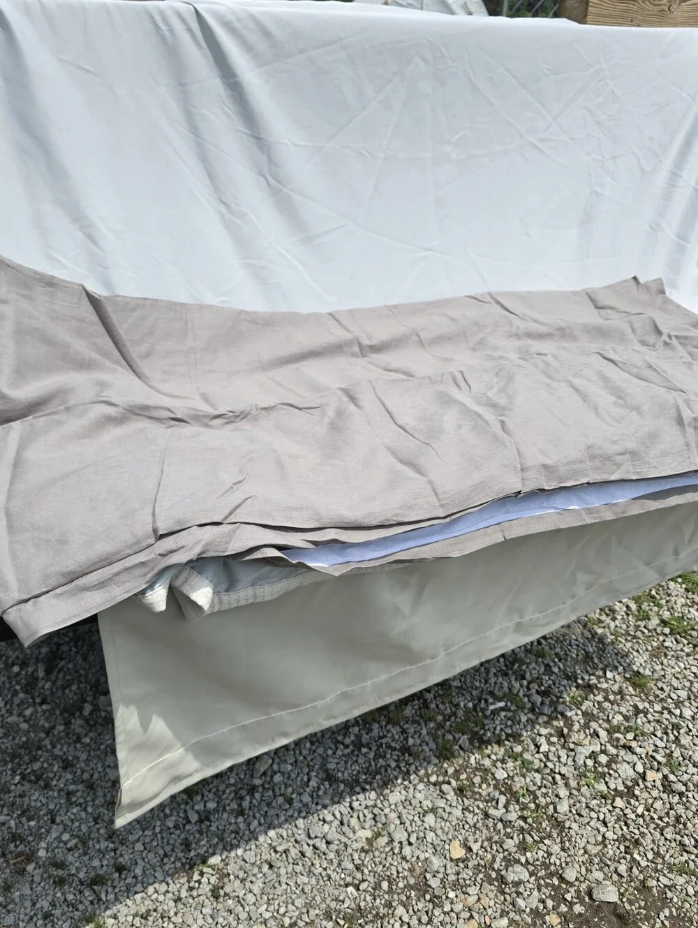 Quince 96x108 European Linen Gray Light Filtering 1 Panel 96